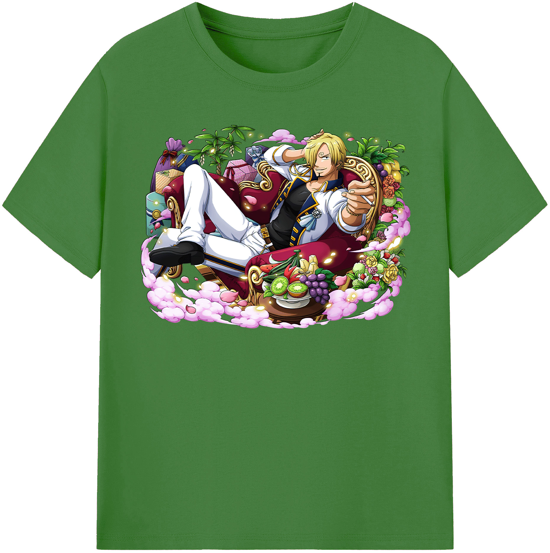 （画像用） ワンピース サンジ ONE PIECE Sanji レディースカジュアルプリントTシャツ（綿100％）
